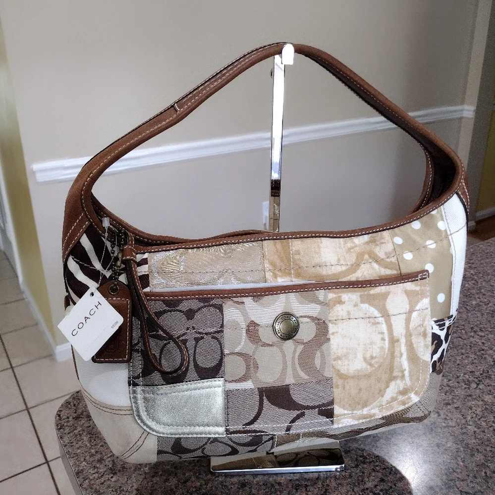 NWT Authentic COACH Ergo Patchwork Pieced  Hobo Shoulder